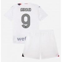 Camiseta AC Milan Olivier Giroud #9 Segunda Equipación Replica 2023-24 para niños mangas cortas (+ Pantalones cortos)